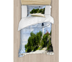 Lighthouse at Beach Duvet Cover Set