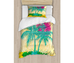 Vibrant Tones Summer Duvet Cover Set