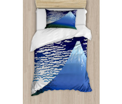 Nighttime Mountainous Area Duvet Cover Set