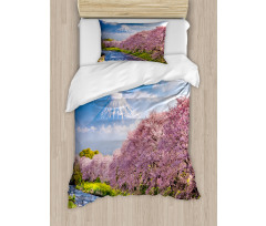 View of River and Clear Sky Duvet Cover Set