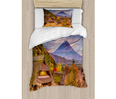 Landscape of Old Village Rural Duvet Cover Set