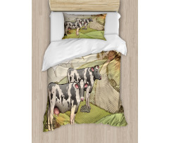 Dairy Cows Countryside Duvet Cover Set