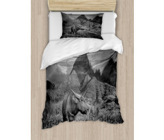 Buffalo on Rice Fields Duvet Cover Set