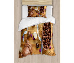 Chocolate Holiday Eggs Duvet Cover Set