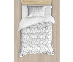 Rabbit Engraving Art Duvet Cover Set