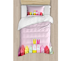 Dyed Eggs and Rabbits Duvet Cover Set