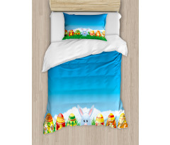 Cartoon Easter Rabbit Duvet Cover Set