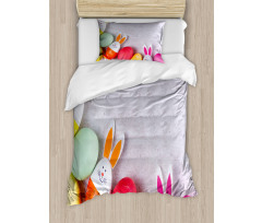 Eggs Colored with Ears Duvet Cover Set