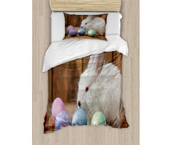 Rustic Egg Coloring Duvet Cover Set