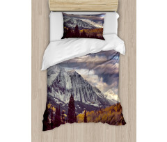 Autumn Season Mountains Duvet Cover Set