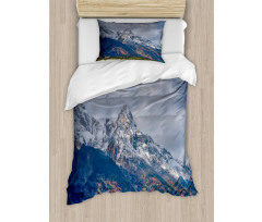 Snowy Scene Grand Teton Duvet Cover Set