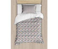 Insect and Tiny Flowers Duvet Cover Set