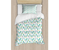 Prickle Plant in Pots Duvet Cover Set