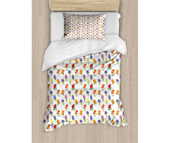 Spring Art Various Flowers Duvet Cover Set