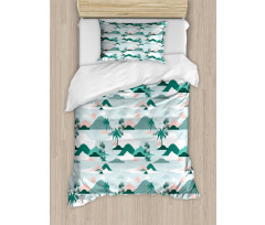 Paper Cut Style Beach Art Duvet Cover Set