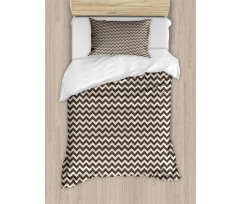 Earthy Tone Abstract Zigzag Duvet Cover Set