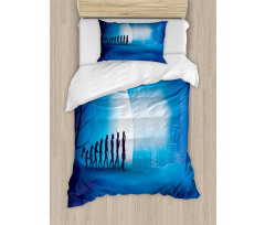 Nature to Big City Duvet Cover Set