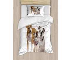 Funny Various Breeds of Dogs Duvet Cover Set