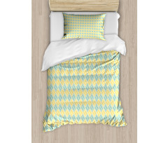 Pastel Geometric Dotted Duvet Cover Set