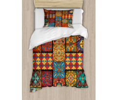 Azulejo Tile Squares Art Duvet Cover Set