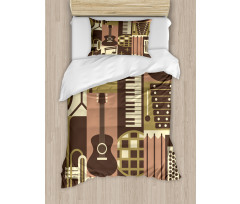 Vintage Instruments Doodle Duvet Cover Set