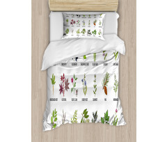 Natural Treatment Infographic Duvet Cover Set