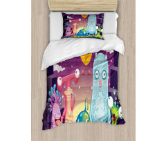 Funky and Happy Characters Duvet Cover Set