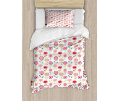 Vibrant and Doodle Style Duvet Cover Set