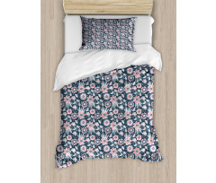 Garden Scene in Pastel Tones Duvet Cover Set