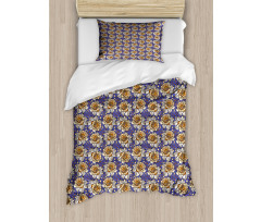 Flowers Round Spots Duvet Cover Set