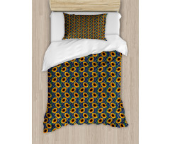 Sunflowers Polka Dots Duvet Cover Set