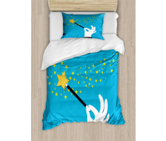 Magician Wand Spreading Stars Duvet Cover Set