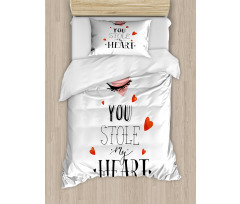 You Stole My Heart Woman Eye Duvet Cover Set