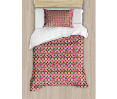 Vivid Rounds and Squares Duvet Cover Set