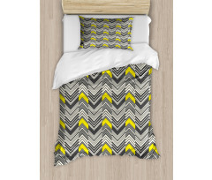 Nostalgic Abstract Zigzags Duvet Cover Set