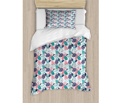 Exotic Abstract Leaves Duvet Cover Set