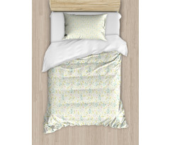 Pastel Tone Flora Duvet Cover Set