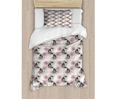 Vintage Toucan and Flowers Duvet Cover Set