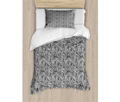 Hair Like Curlicue Waves Duvet Cover Set