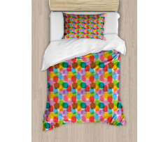 Grunge Vibrant Motif Duvet Cover Set