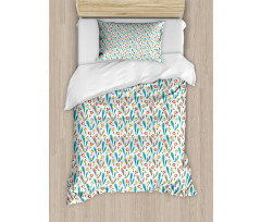 Abstract Wildwood Plant Duvet Cover Set