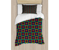 Nested Square and Circles Duvet Cover Set