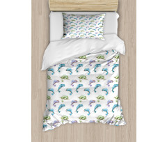 Reptile Animal on Branch Duvet Cover Set