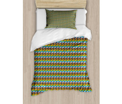 Colorful Rhythmic Motif Duvet Cover Set