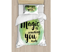 Watercolor Inspirational Art Duvet Cover Set