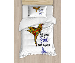 Let Your Soul and Spirit Fly Duvet Cover Set