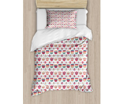 Folkloric Tulips and Florets Duvet Cover Set