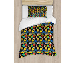 Animals and Planets Fun Duvet Cover Set