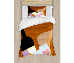 Rose Wine Bottle Cartoon Duvet Cover Set