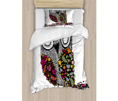 Geometric Floral Blossoms Duvet Cover Set